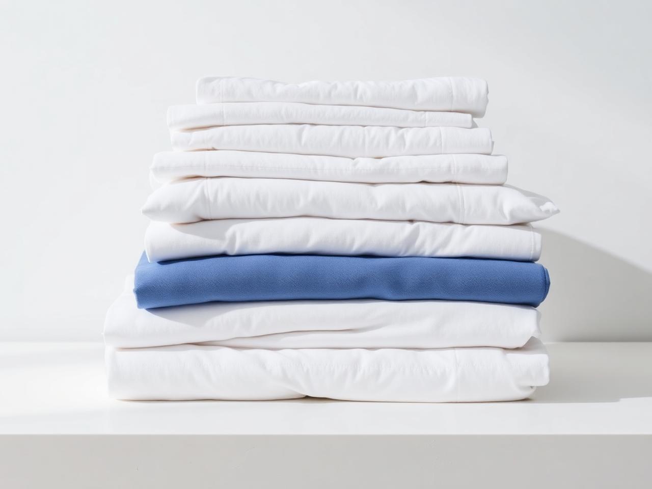 Stack of freshly folded laundry